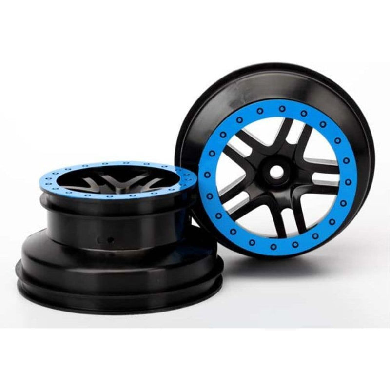 TRAXXAS Wheels SCT Split Spoke Black/Blue Bead (5884A)