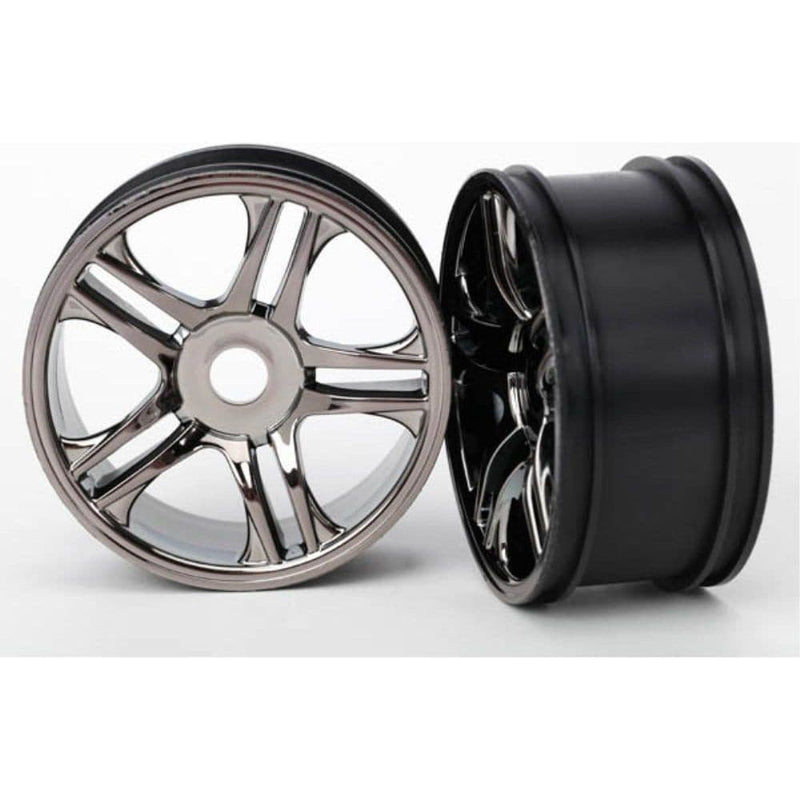 TRAXXAS Wheels Split Spoke Black Front (6478)