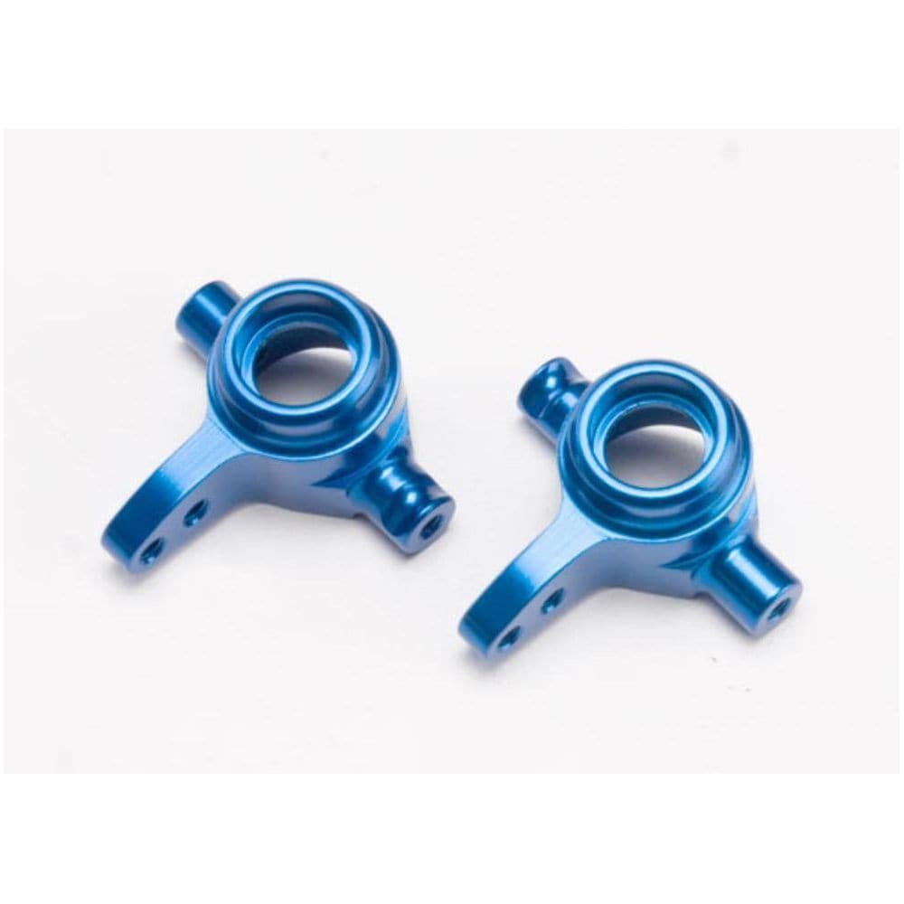 TRAXXAS Steering Blocks Left & Right Blue Anodized Slash (6