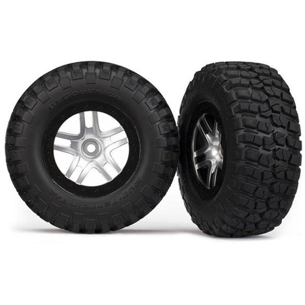 TRAXXAS Tyres & Wheels Assembled Satin Chrome Slash (6873)