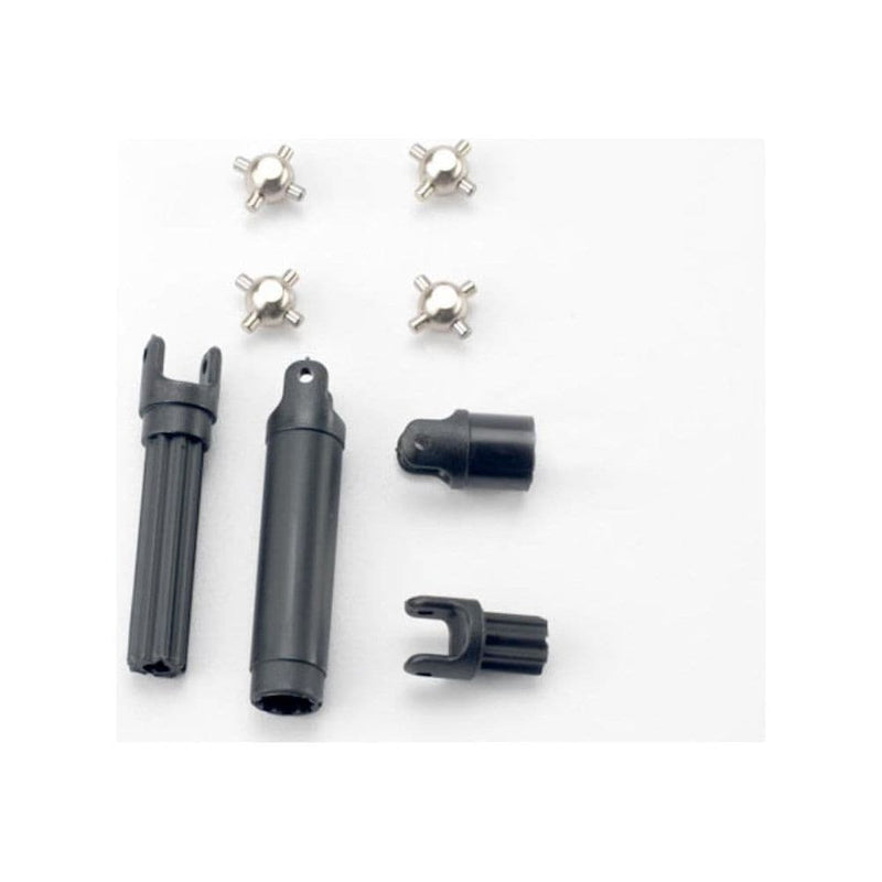 TRAXXAS Half Shafts, Centre Front (1), Centre Rear (1) (Internal Splined Half Shafts (2)/External Splined Half Shaft) (2)/Metal U-Joints (4) (7056)