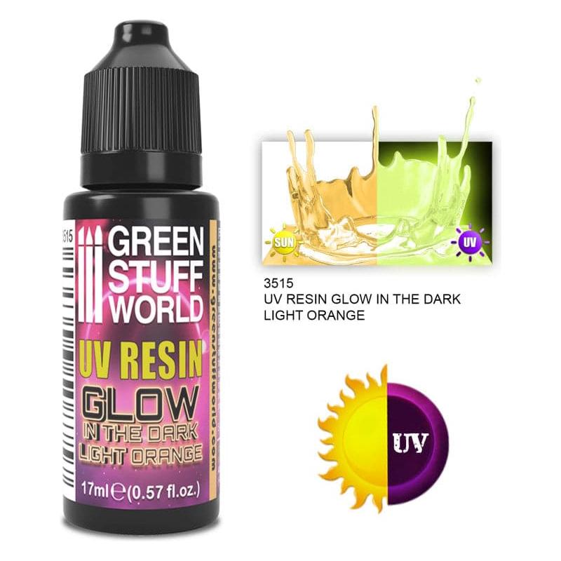 GREEN STUFF WORLD UV Resin 17ml Light Orange - Glow in the Dark