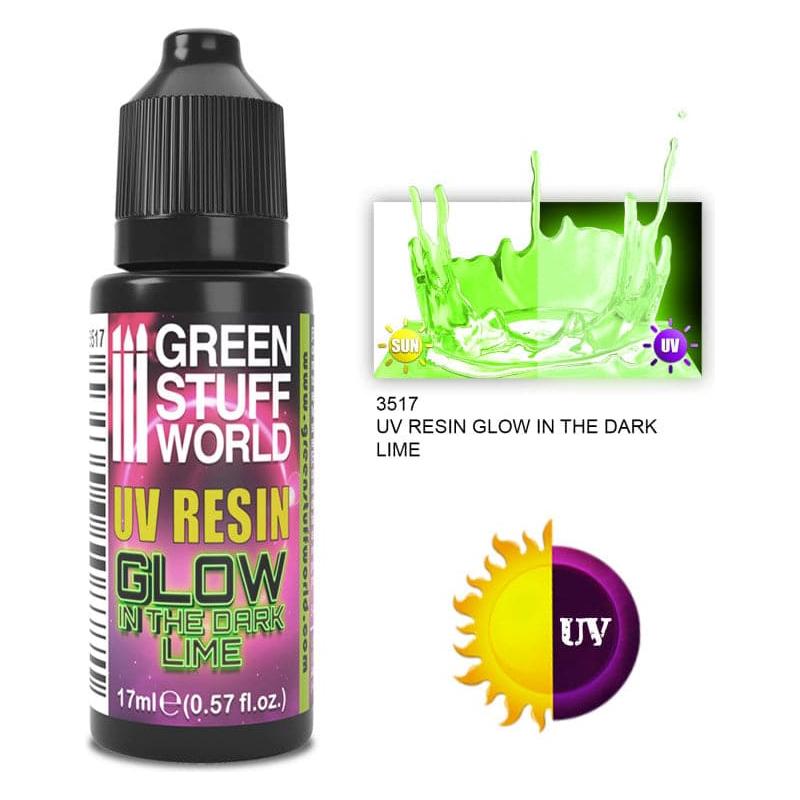 GREEN STUFF WORLD UV Resin 17ml Lime - Glow in the Dark