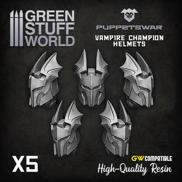 GREEN STUFF WORLD Puppetswar Vampire Helmets 2 (5)