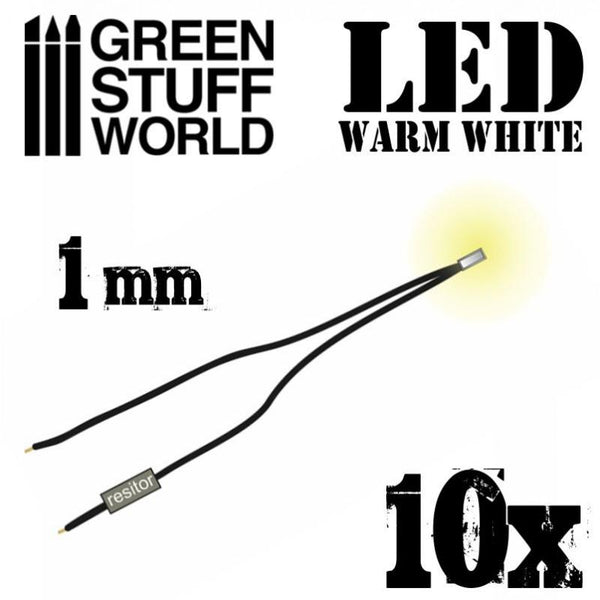 GREEN STUFF WORLD Micro LEDs - Warm White Lights- 1mm (0402