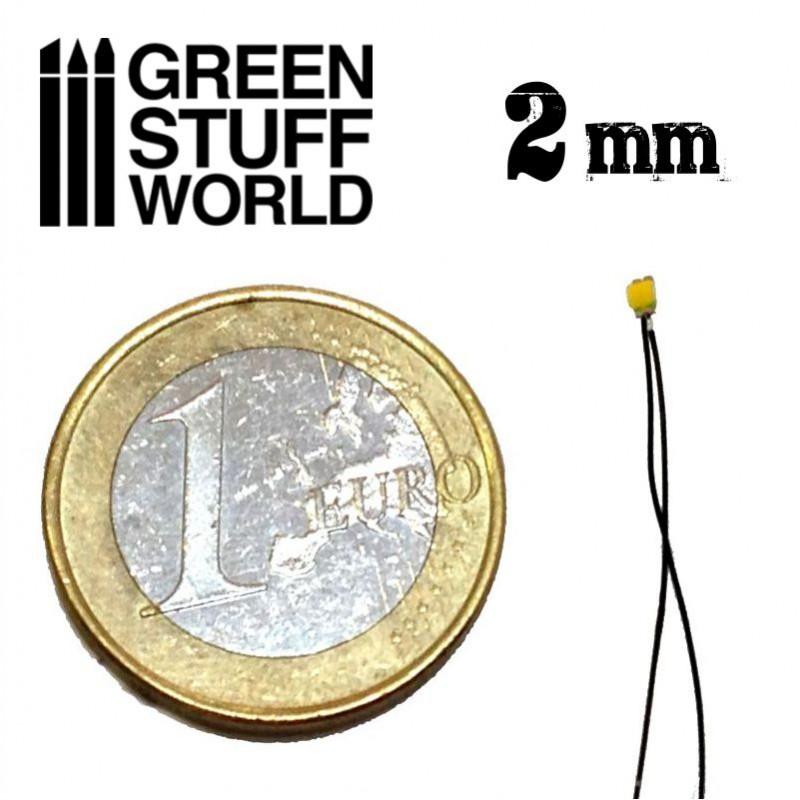 GREEN STUFF WORLD Micro LEDs - Warm White Lights - 2mm (080