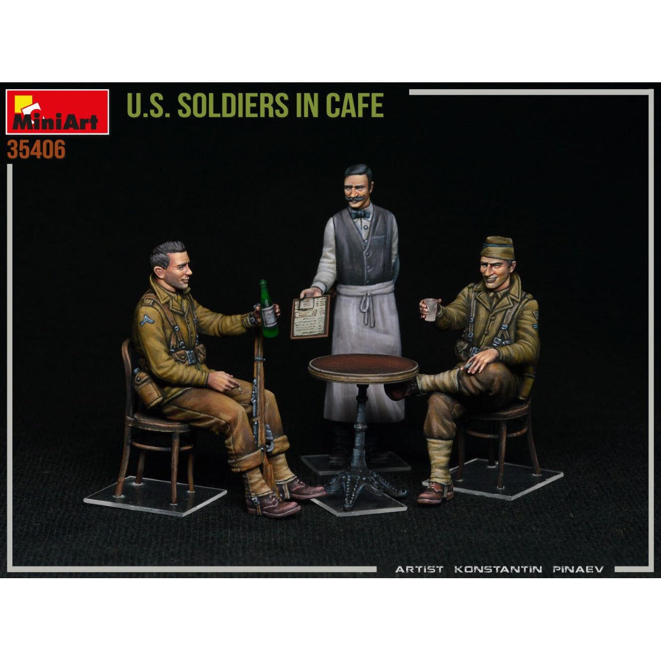 MINIART 1/35 U.S. Soldiers in Cafe