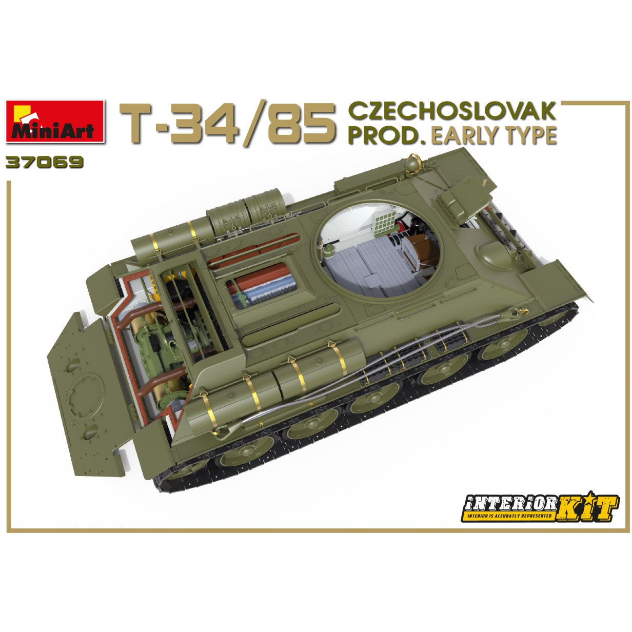 MINIART 1/35 T-34/85 Czechoslovak Prod Early Type Interior Kit