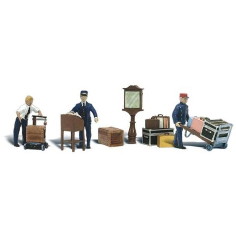 WOODLAND SCENICS HO Depot Workers & Accessories