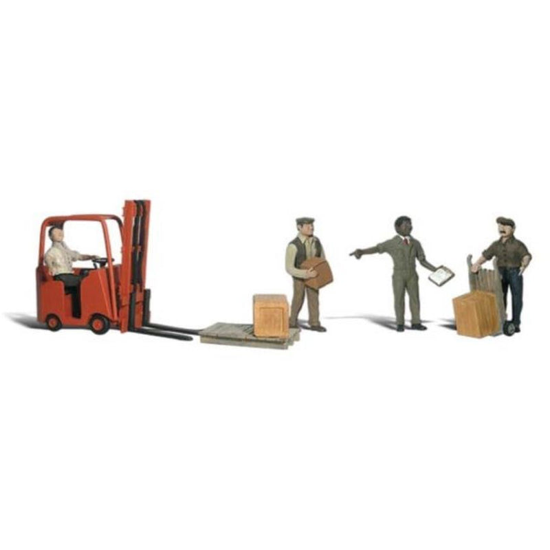 WOODLAND SCENICS HO Workers with Forklift
