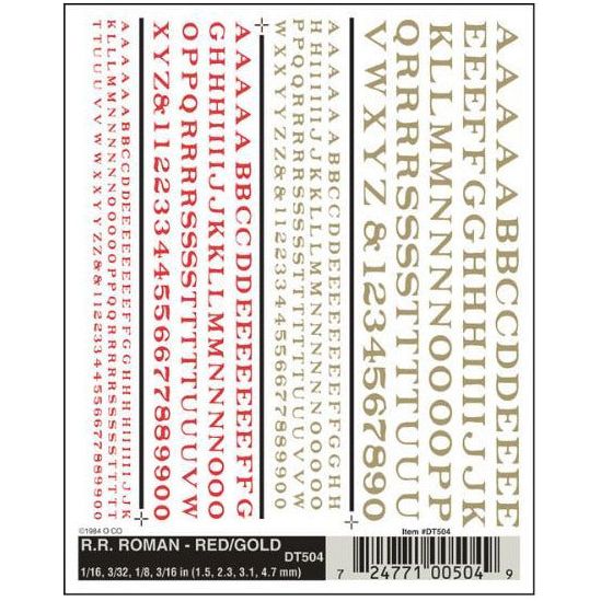 WOODLAND SCENICS RR Roman - Red/Gold