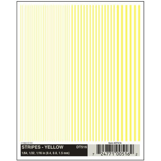 WOODLAND SCENICS Stripes - Yellow DT516