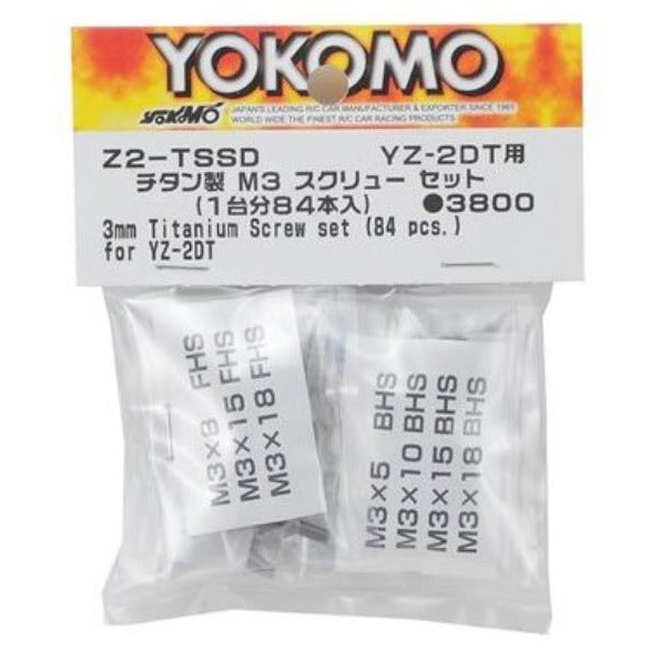 YOKOMO Titanium M3 Screw Set (84pcs) for YZ-2 DT,DTM3,CAL3