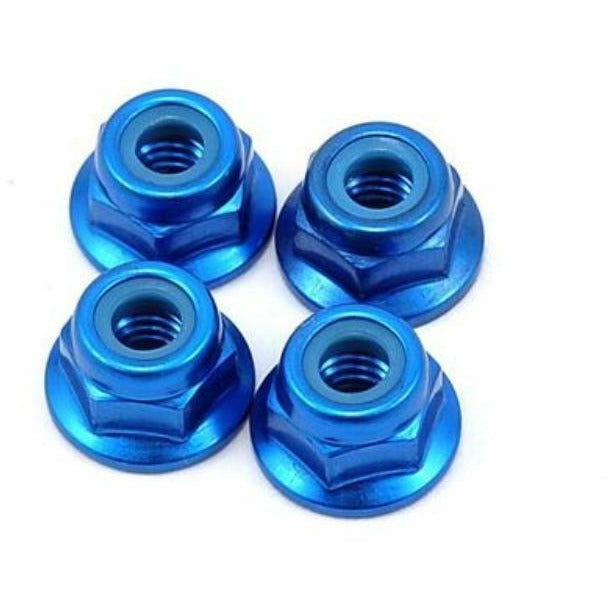 YOKOMO Aluminum Flange Lock Nut(Blue)4mm ( ZC-N4AFB )